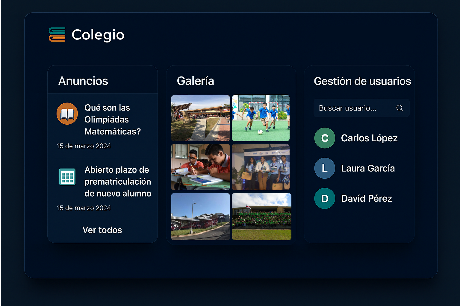 Página web para centro educativo